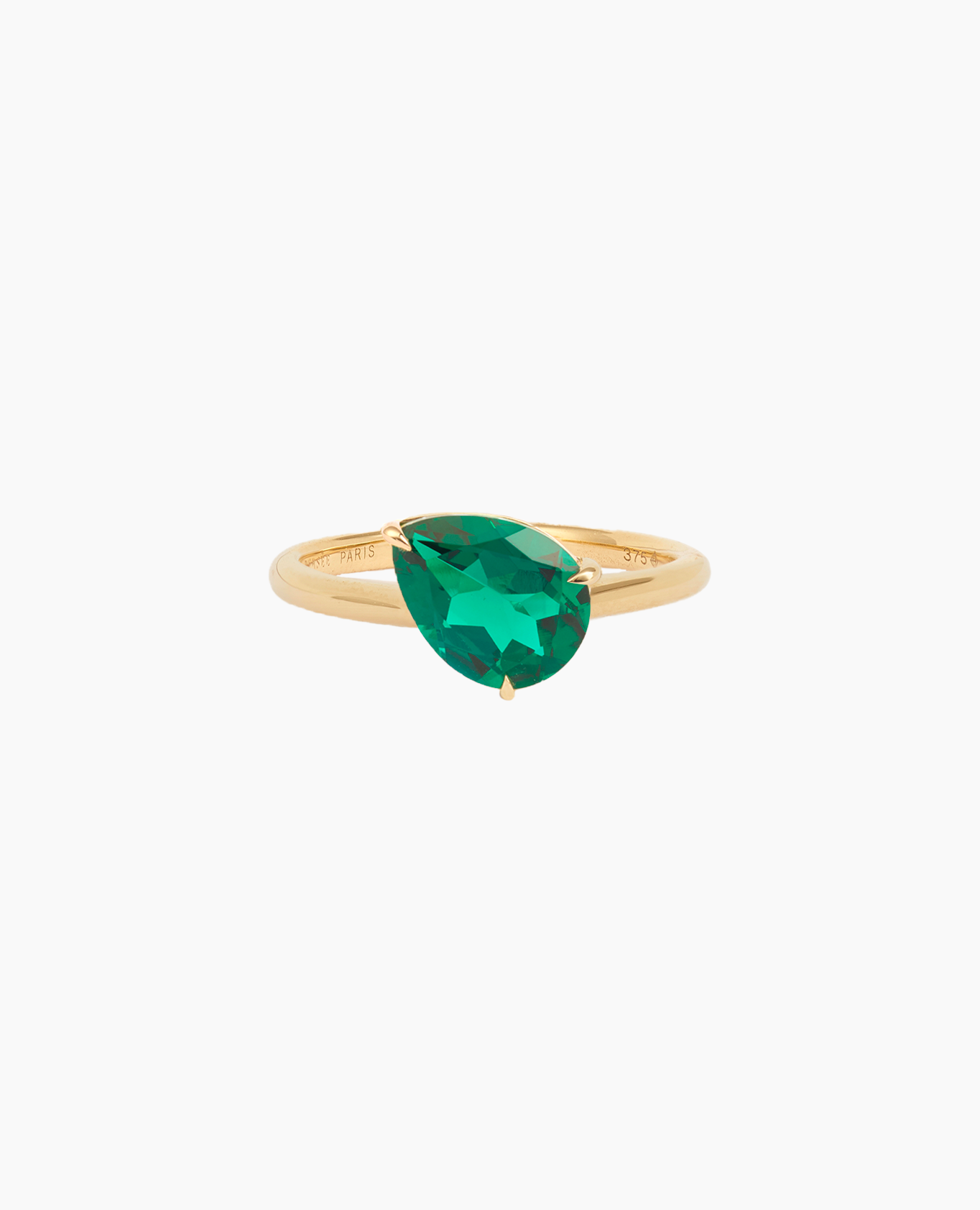 pers-e-paris-bague-iris-meraude-or-9-carats-meraude-laboratoire-1-carat image 1