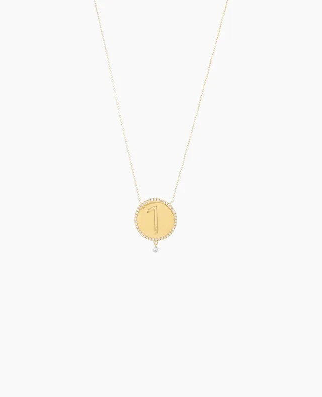 pers-e-paris-one-collier-m-daillon-1-or-18-carats-diamant-suspendu image 1