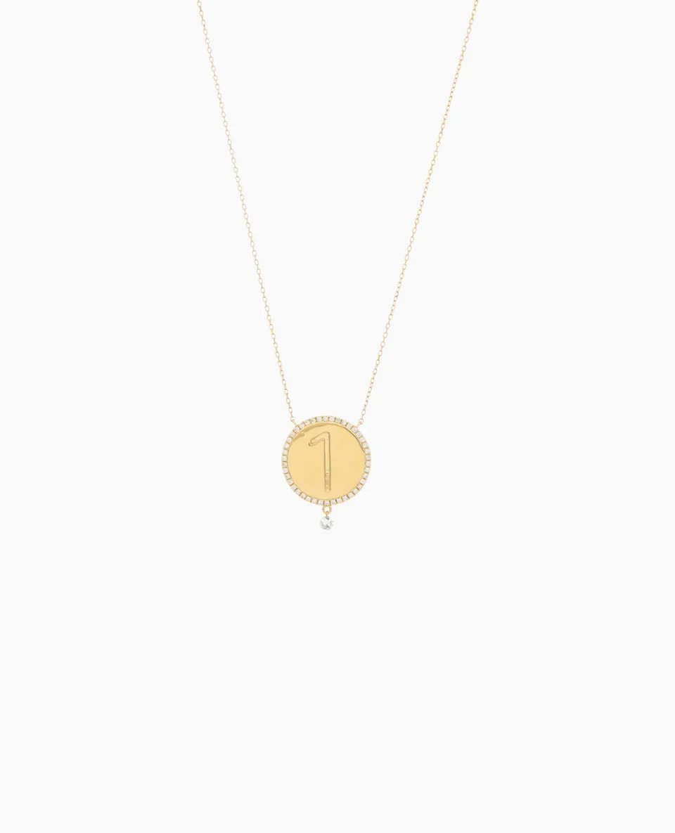pers-e-paris-one-collier-m-daillon-1-or-18-carats-diamant-suspendu image 1