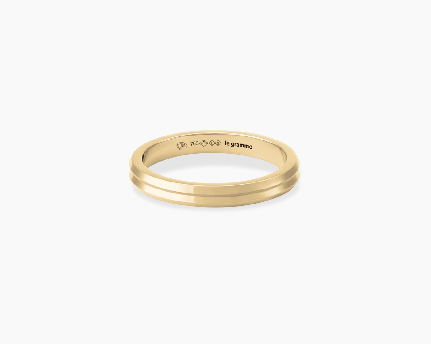 le-gramme-bague-ruban-guilloch-la-4g-3mm-polie image 1