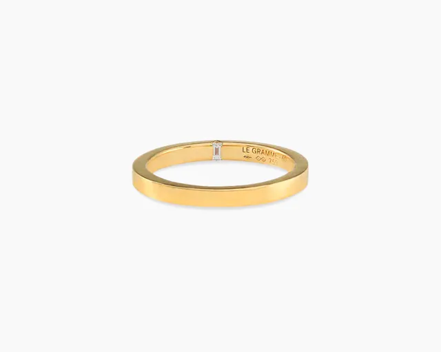 le-gramme-bague-ruban-2mm-la-5g-sertie-diamant-bross image 1
