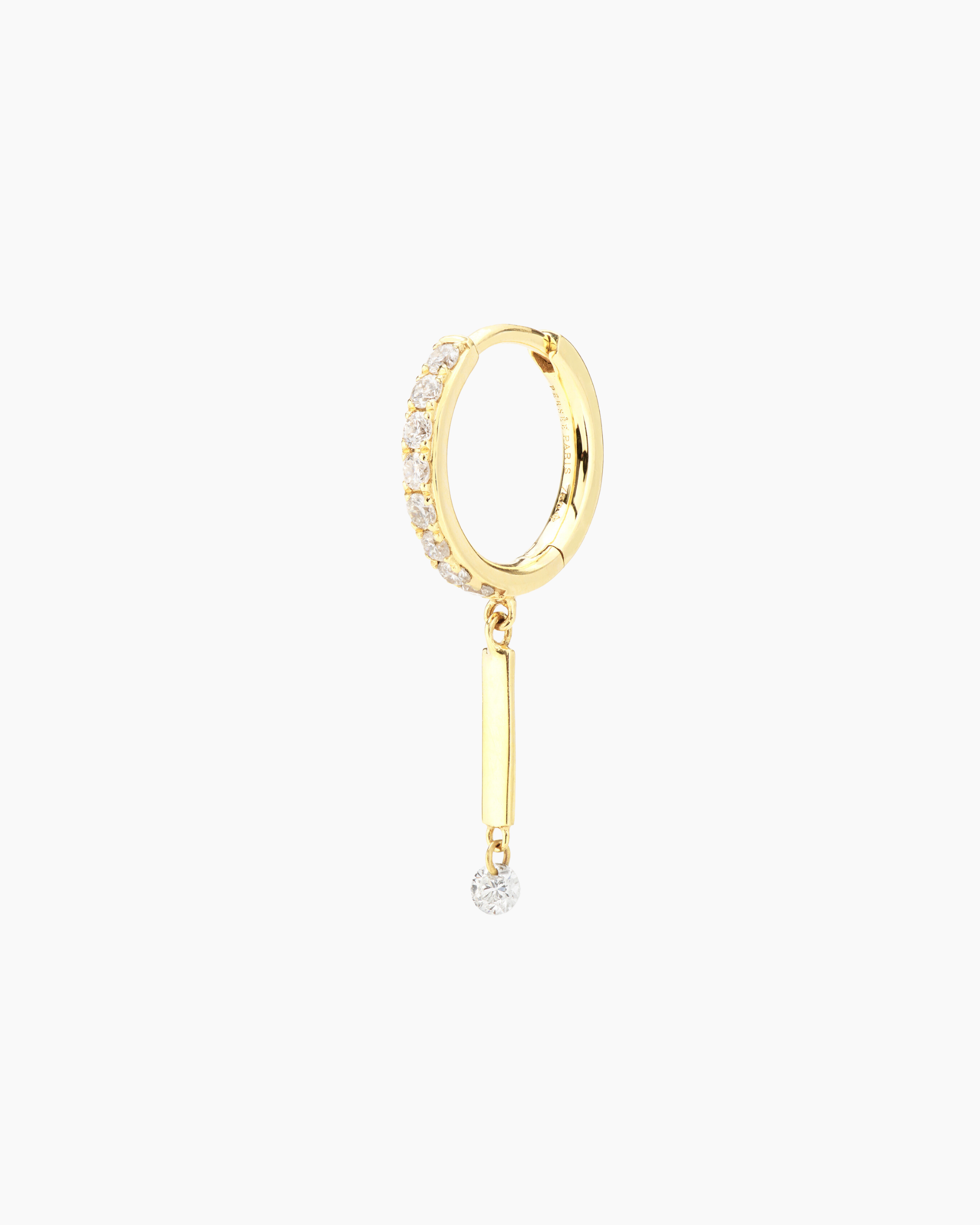 pers-e-paris-piercing-alphabet-hoop-pav-or-jaune-anneau-initiale-et-diamant image 3