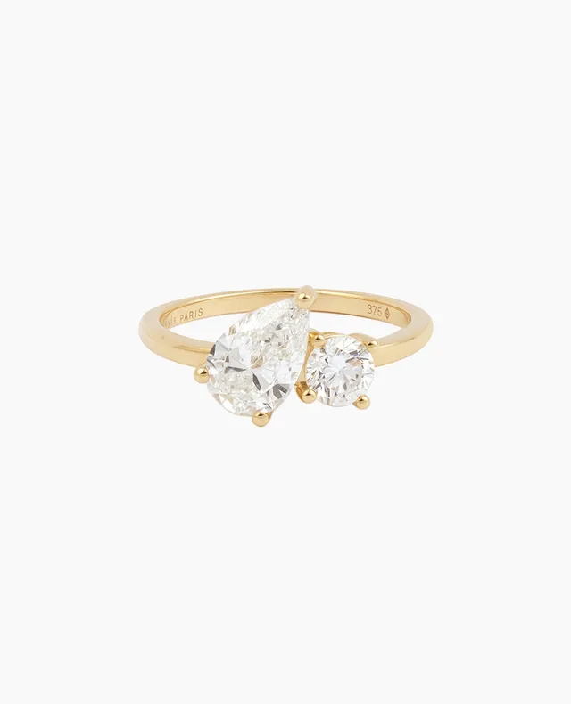 pers-e-paris-bague-bridal-toi-et-moi-or-9-carats-diamants-laboratoire image 1