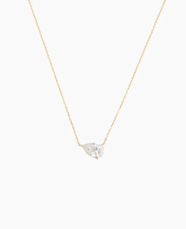 pers-e-paris-collier-iris-diamant-poire-or-9-carats-1-carat image 1