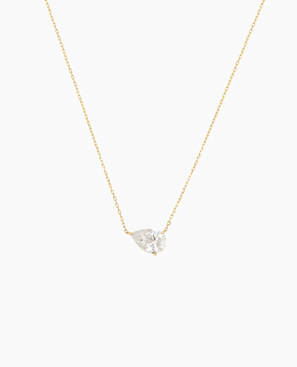 pers-e-paris-collier-iris-diamant-poire-or-9-carats-1-carat image 1