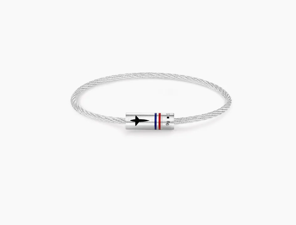 le-gramme-x-la-patrouille-de-france-bracelet-c-ble-tricolore-le-9g-argent-925 image 1