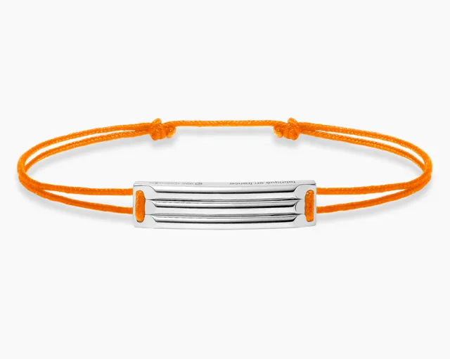 le-gramme-bracelet-cordon-orange-godronn-le-5g image 1