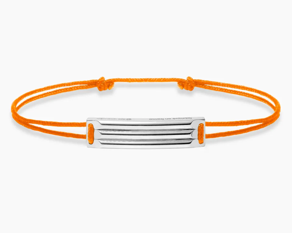 le-gramme-bracelet-cordon-orange-godronn-le-5g image 1