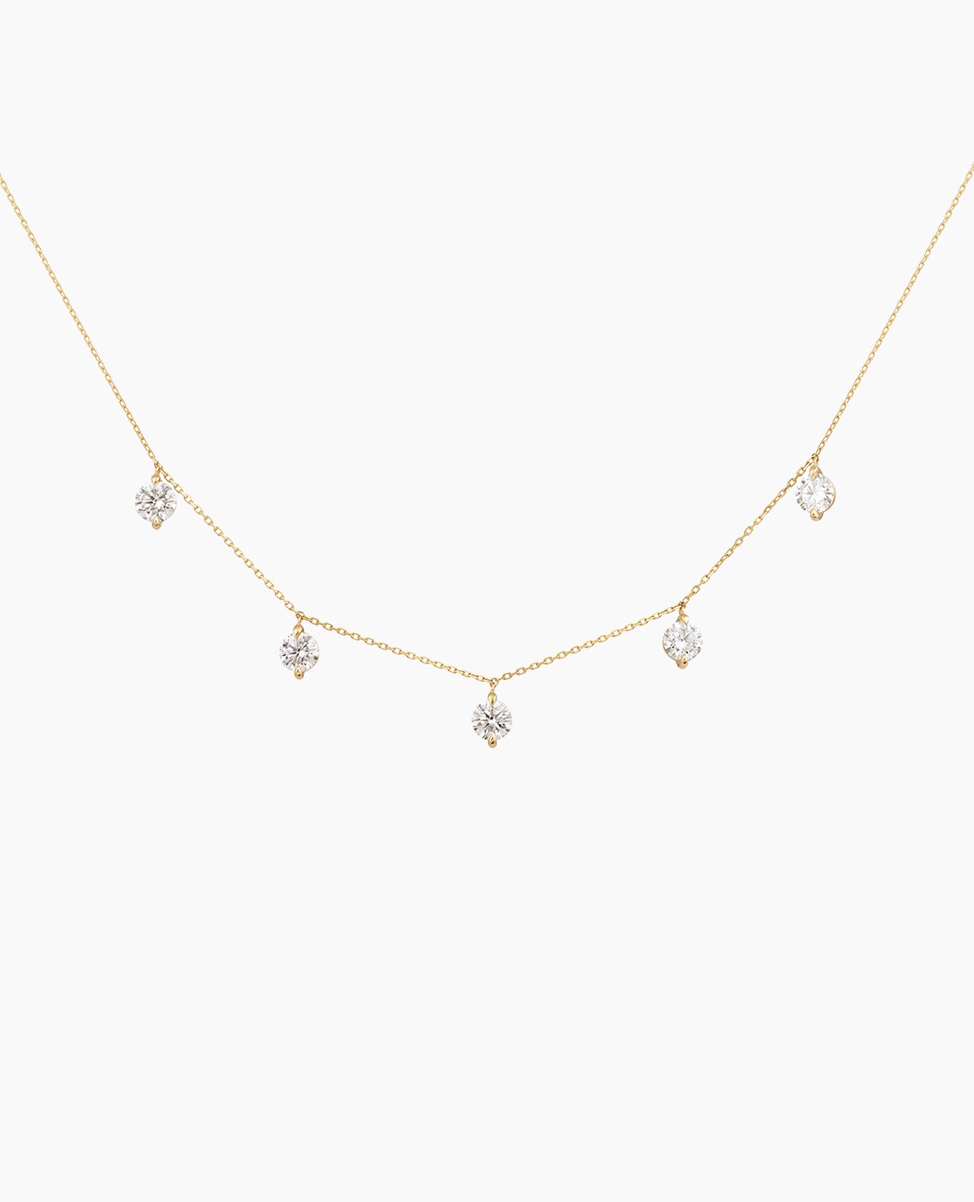 pers-e-paris-collier-bridal-cinq-diamants-collier-or-9-carats-diamants-de-labora image 1