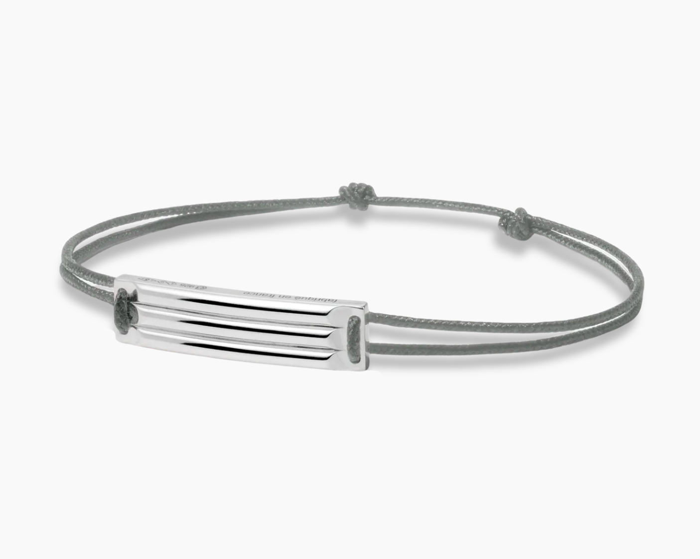 le-gramme-bracelet-cordon-gris-godron-le-5g image 2