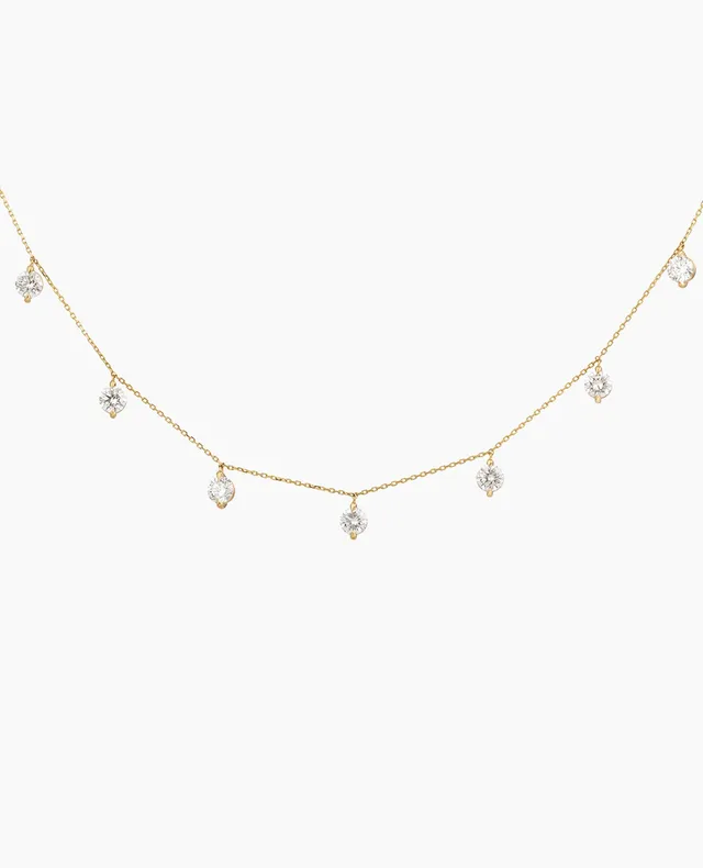pers-e-paris-collier-bridal-sept-diamants-or-9-carats-et-diamants-de-laboratoire image 1