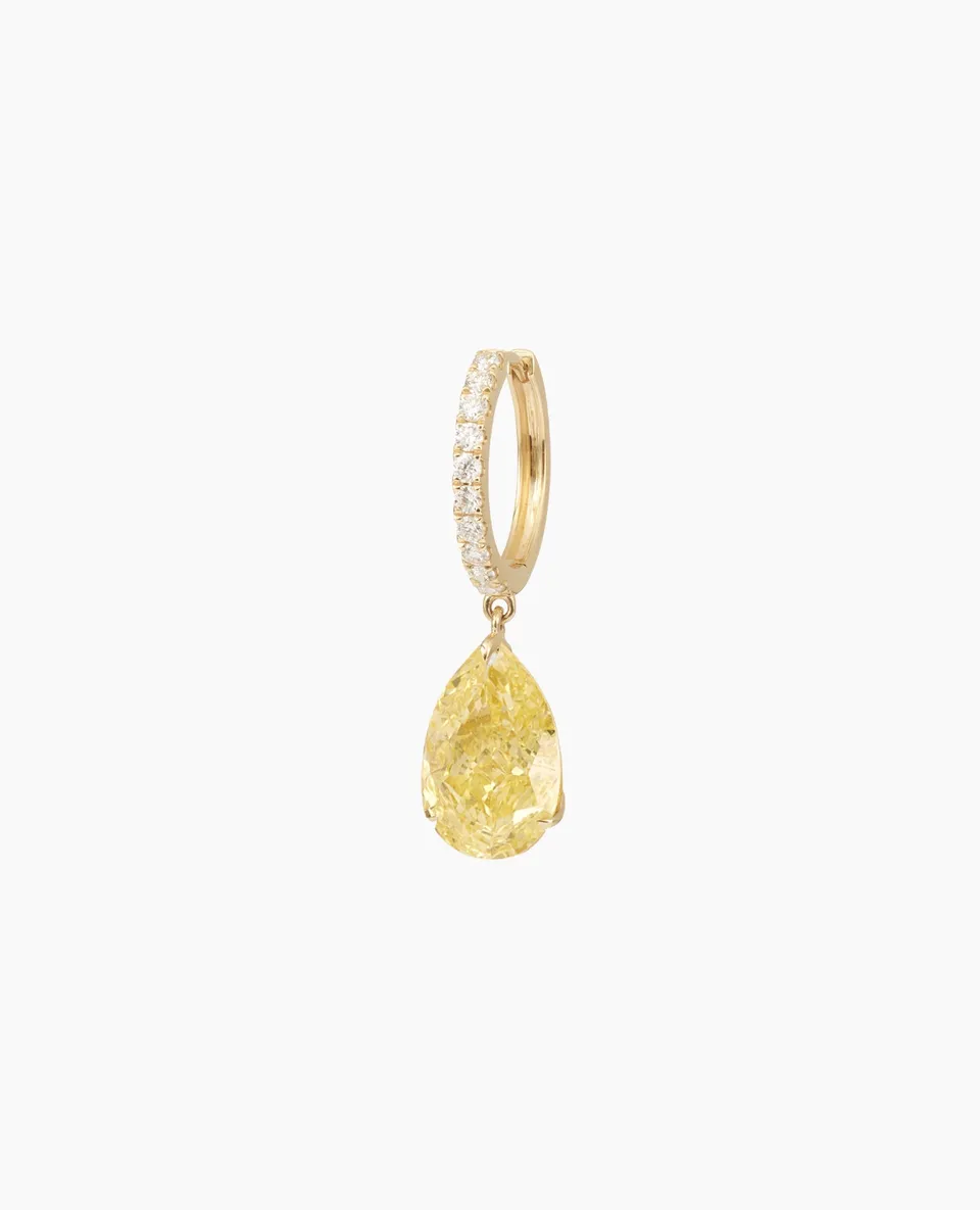 pers-e-paris-mono-boucle-cr-ole-iris-diamant-jaune-or-9-carats-1-22-carat image 1