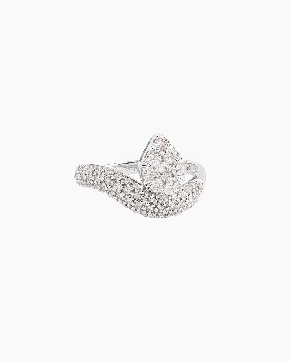 pers-e-paris-bague-wave-pav-e-floating-poire-en-or-18-carats image 1