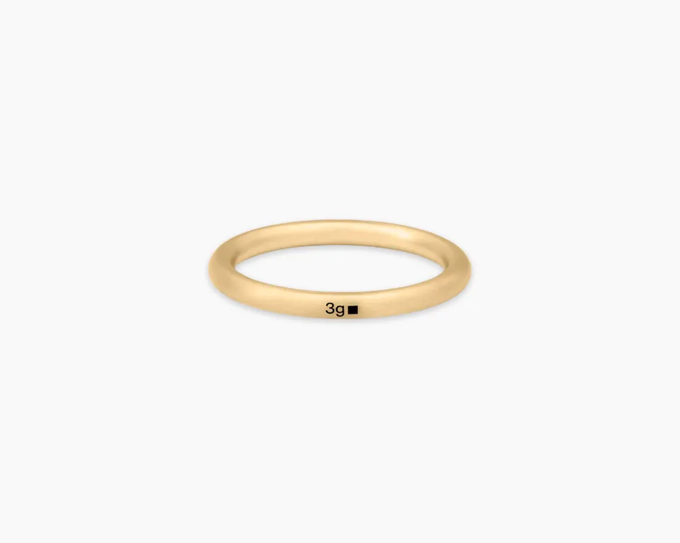 le-gramme-bague-jonc-la-3g-or-jaune-750-bross-fil-2-3mm image 1