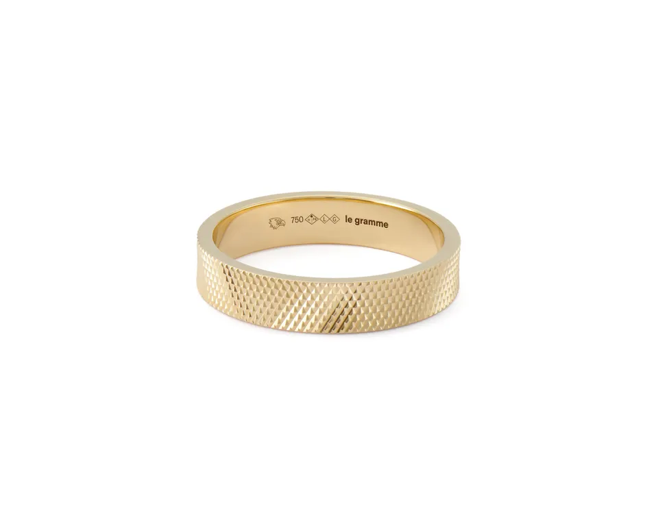 le-gramme-bague-ruban-molet-la-6g-or-jaune-750-4-5mm image 1