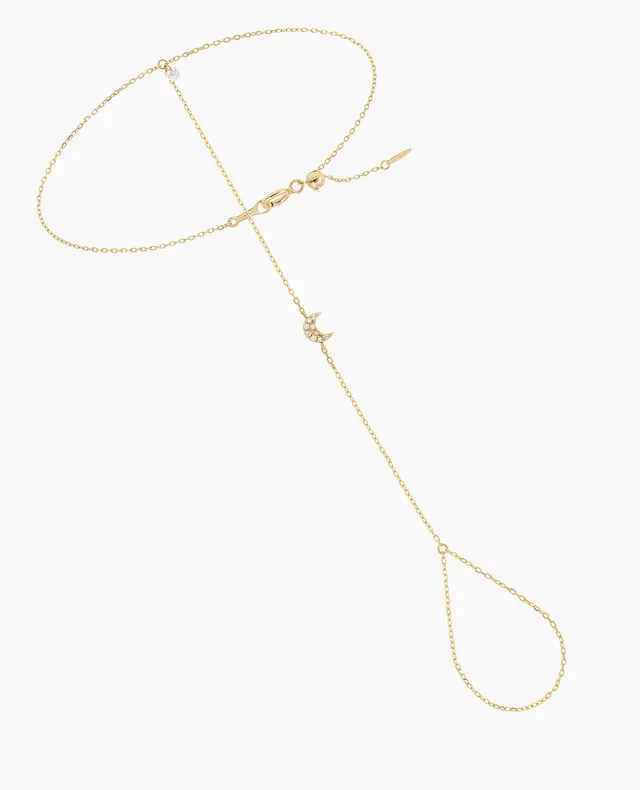 pers-e-paris-bracelet-de-main-s-l-n-lune-or-18-carats-diamant-0-07-ct image 1