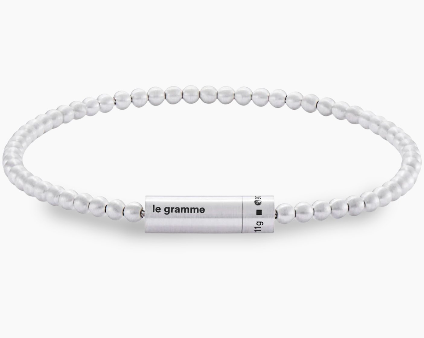 le-gramme-bracelet-beads-le-11g-argent-perles-3-mm image 1