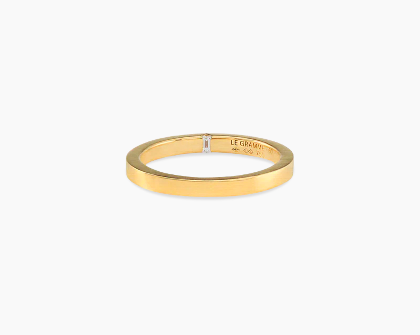 le-gramme-bague-ruban-2mm-la-5g-sertie-diamant-bross image 1