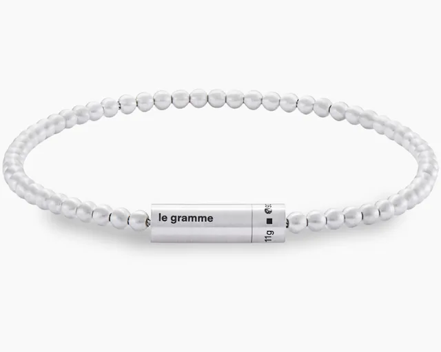le-gramme-bracelet-beads-le-11g-argent-perles-3-mm image 1