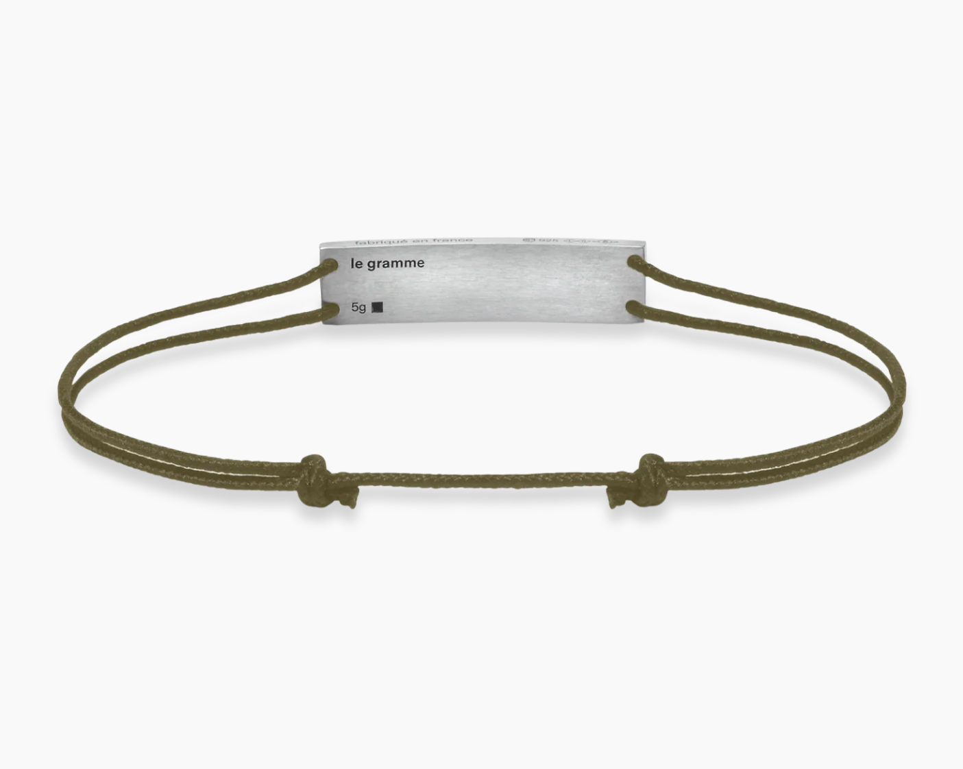 le-gramme-bracelet-cordon-kaki-godron-le-5g-taille-s2 image 3