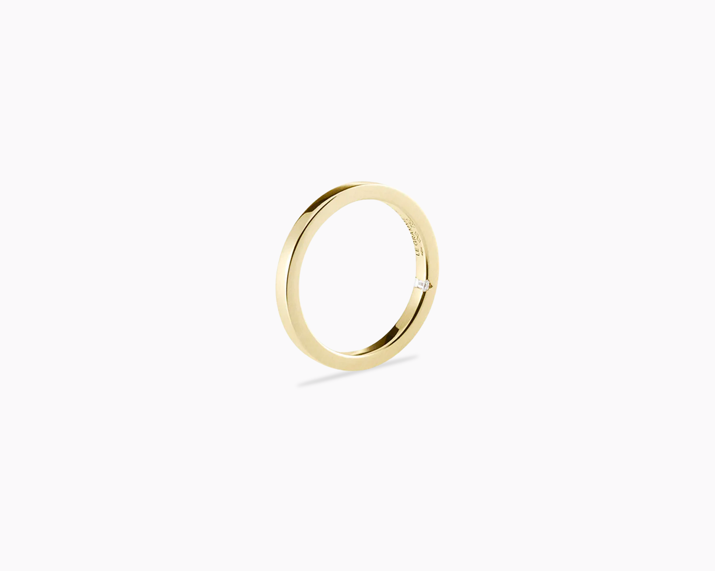 le-gramme-bague-ruban-2mm-la-5g-sertie-diamant-bross image 2