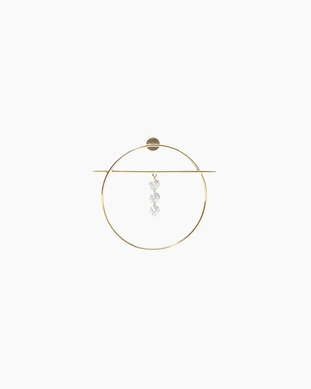 pers-e-paris-boucle-fibule-m-trois-diamants-verticaux-or-18-carats image 1