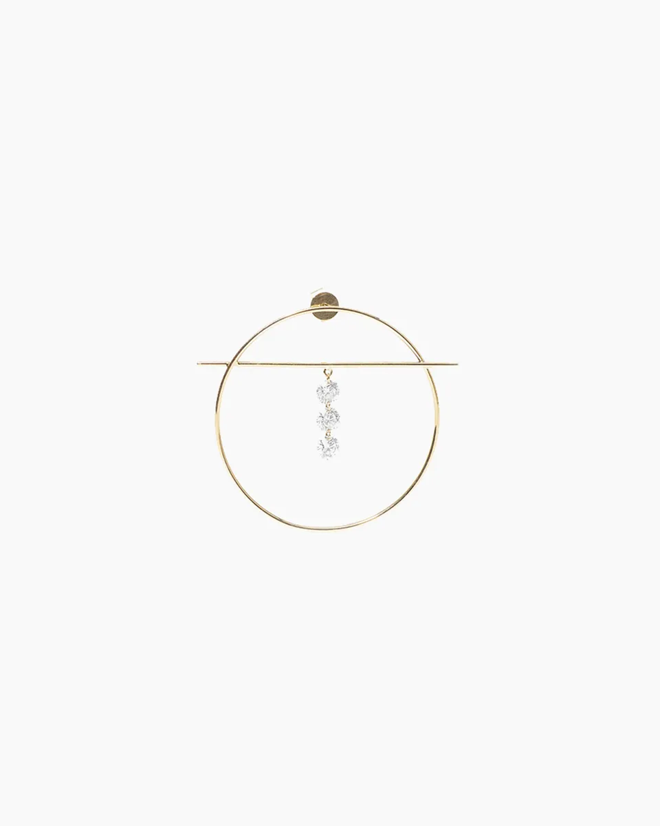 pers-e-paris-boucle-fibule-m-trois-diamants-verticaux-or-18-carats image 1
