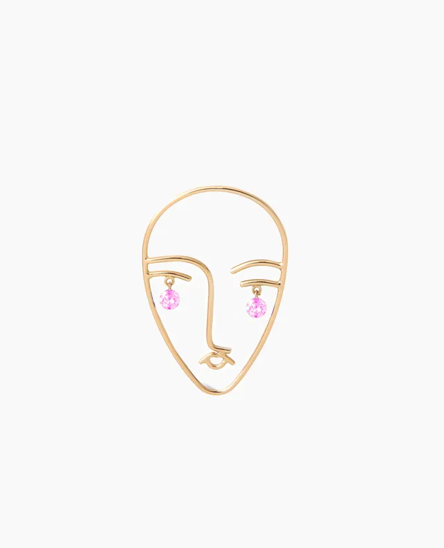 pers-e-paris-boucle-d-oreille-matisse-saphir-face-or-18-carats-vendue-l-unit image 1