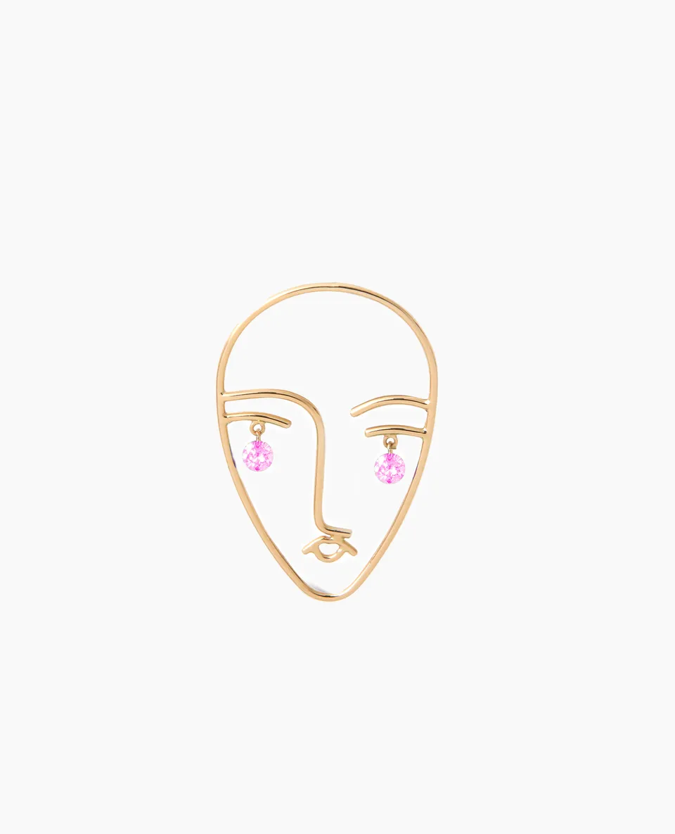 pers-e-paris-boucle-d-oreille-matisse-saphir-face-or-18-carats-vendue-l-unit image 1
