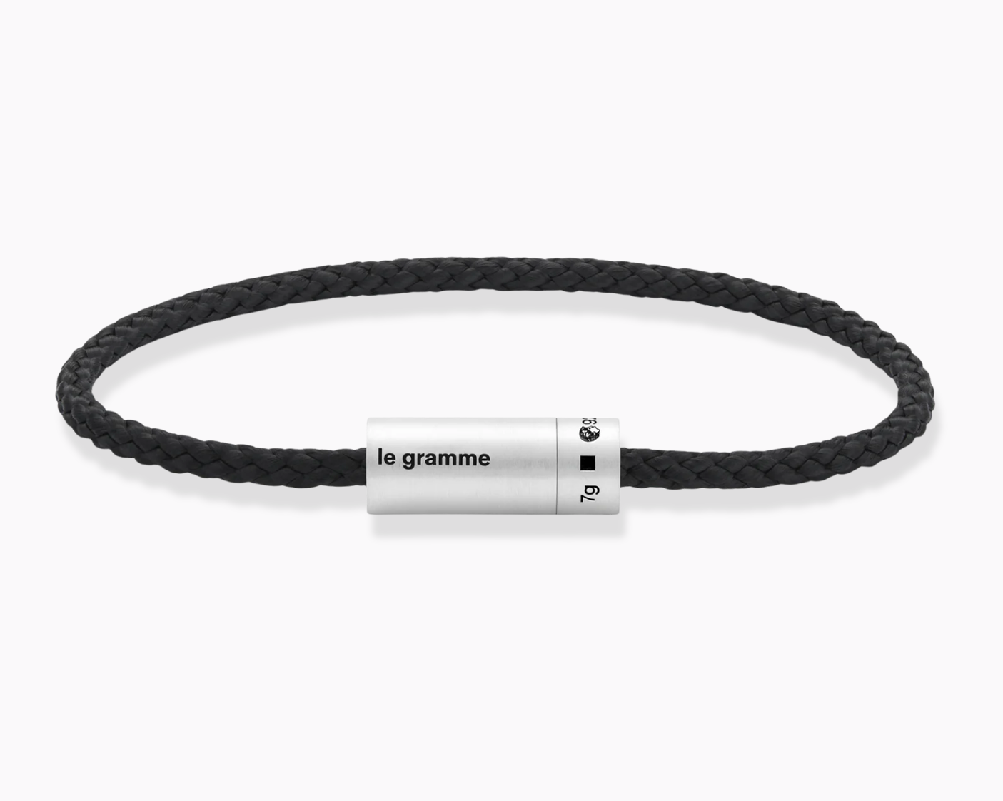 le-gramme-bracelet-c-ble-nato-noir-le-7g-fermoir-argent-925 image 1
