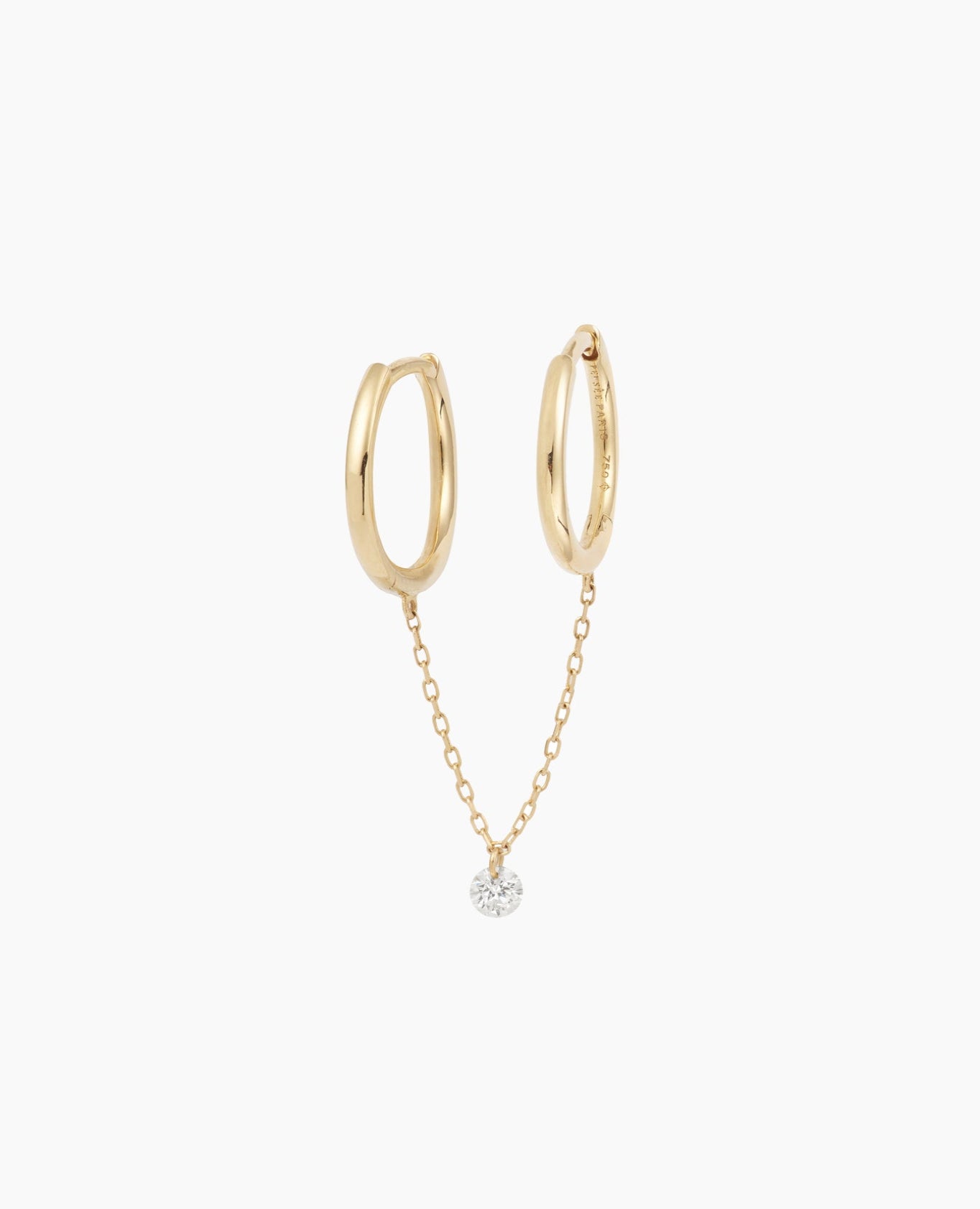 pers-e-paris-piercing-by-pers-e-mini-boucle-cha-nette-double-hoops-un-diamant image 1