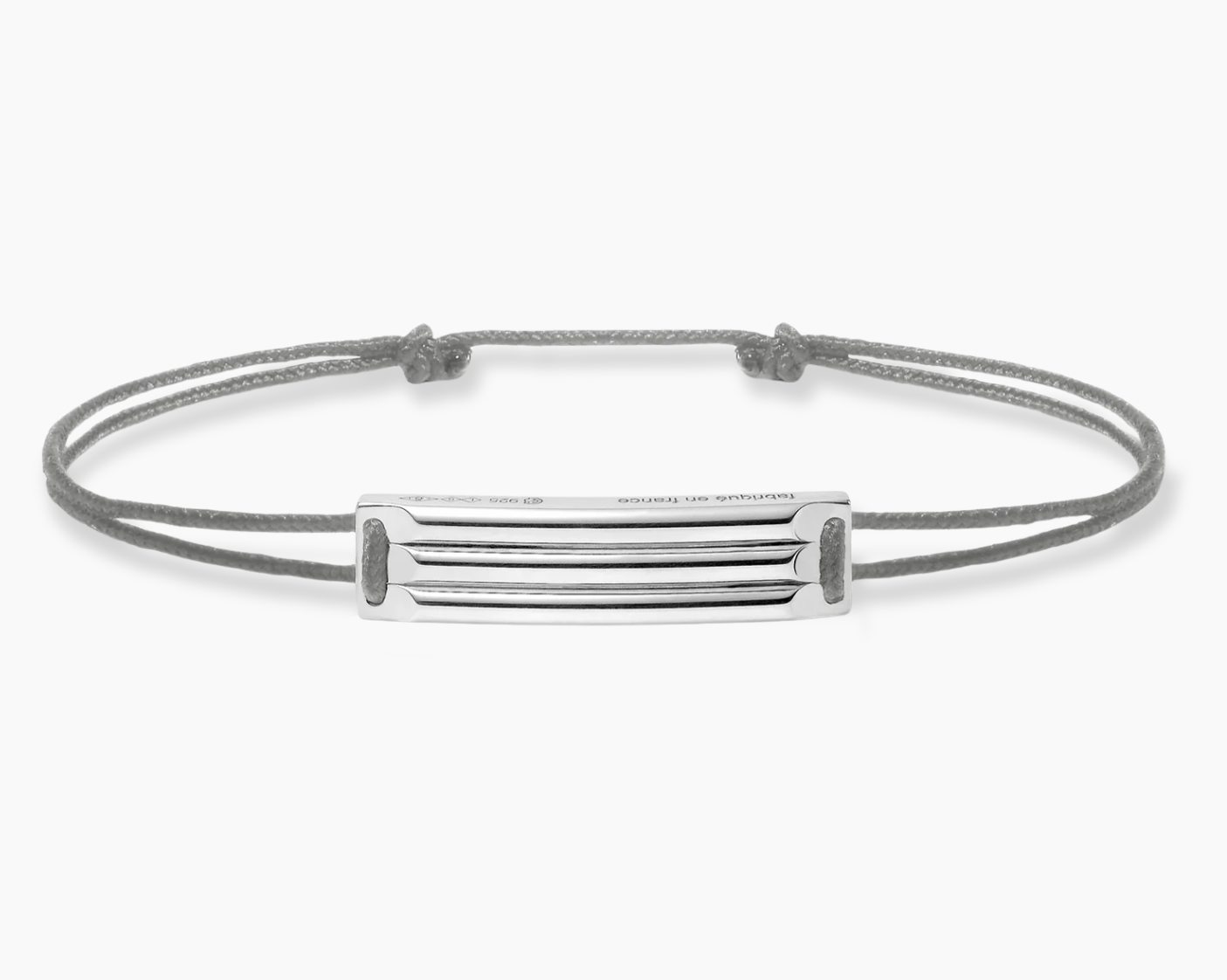 le-gramme-bracelet-cordon-gris-godron-le-5g image 1