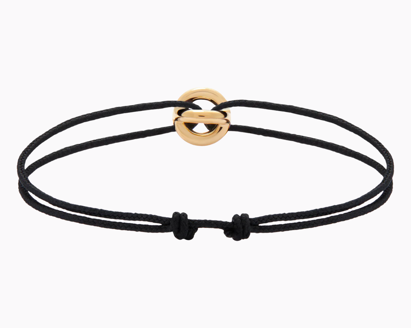 le-gramme-bracelet-cordon-entrelacs-noir-le-3g-or-jaune-750 image 2