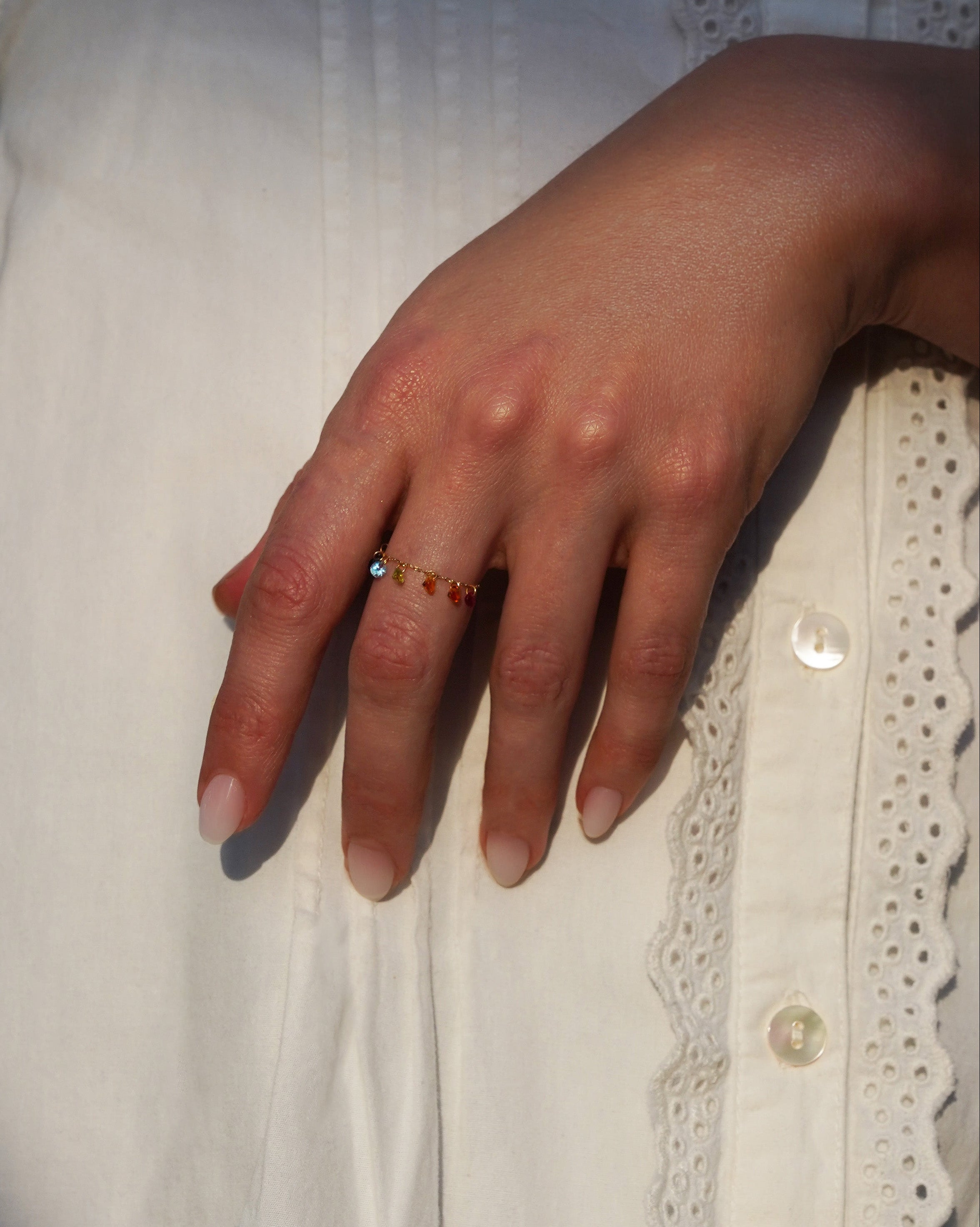 pers-e-paris-bague-chakras-or-18-carats-pierres-fines-ajustable-48-59 image 2