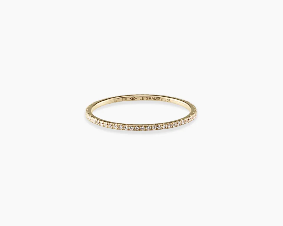 le-gramme-bague-la-1g-sertie-diamants-alliance-1-1-mm image 1