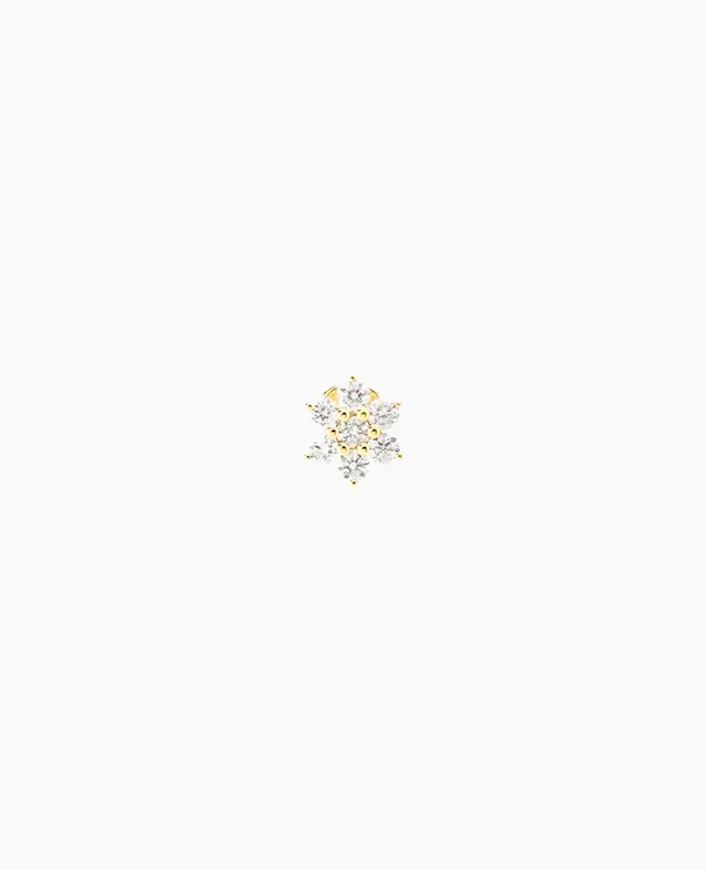 pers-e-paris-piercing-fleur-pav-e-boucle-or-18-carats-jaune-et-diamants image 1