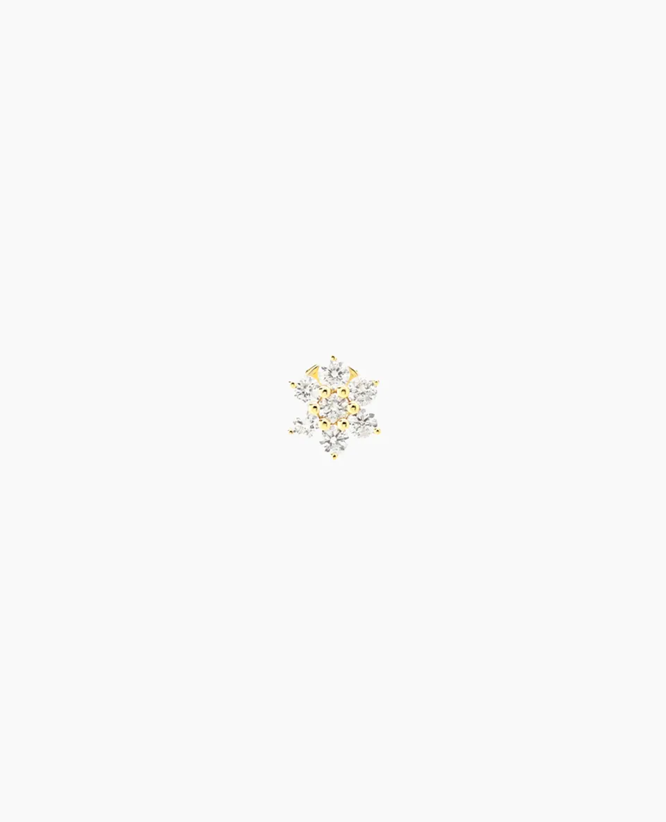 pers-e-paris-piercing-fleur-pav-e-boucle-or-18-carats-jaune-et-diamants image 1