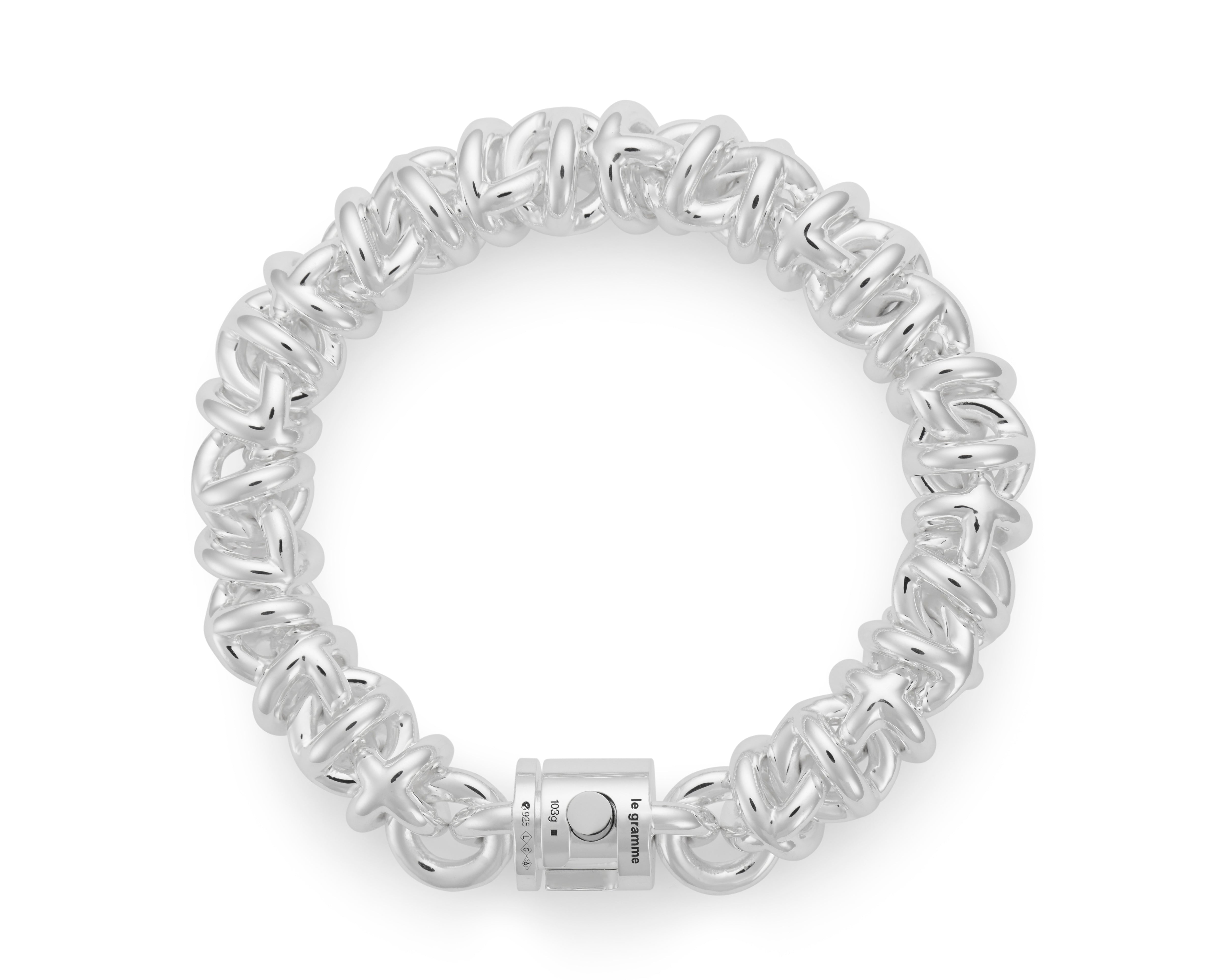 le-gramme-bracelet-entrelacs-le-103g-argent image 2