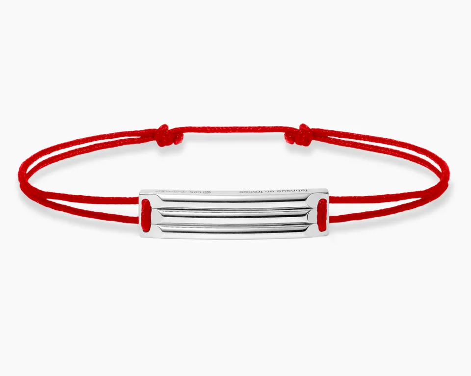 le-gramme-bracelet-cordon-rouge-godron-le-5g image 1