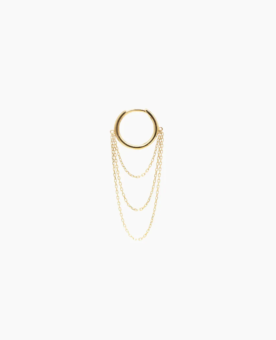pers-e-paris-piercing-triple-cha-ne-mini-boucle-d-oreille-or-18-carats image 1