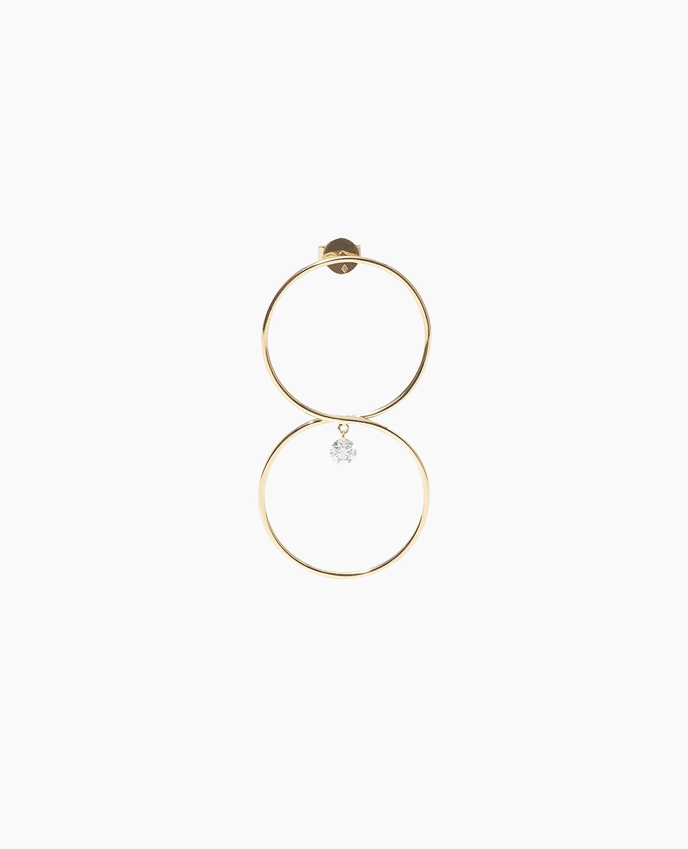 pers-e-paris-boucle-d-oreille-la-huite-or-18-carats-diamant-suspendu image 1
