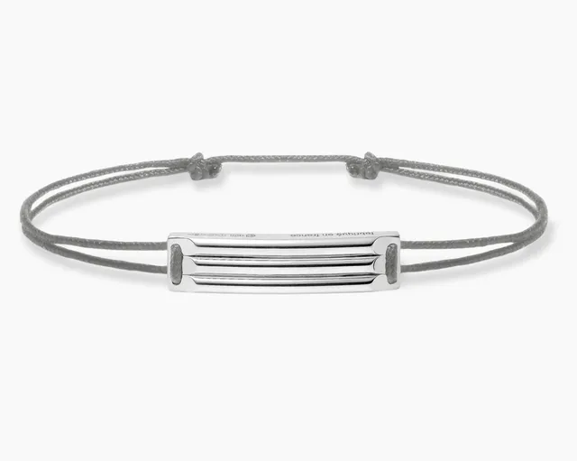 le-gramme-bracelet-cordon-gris-godron-le-5g image 1