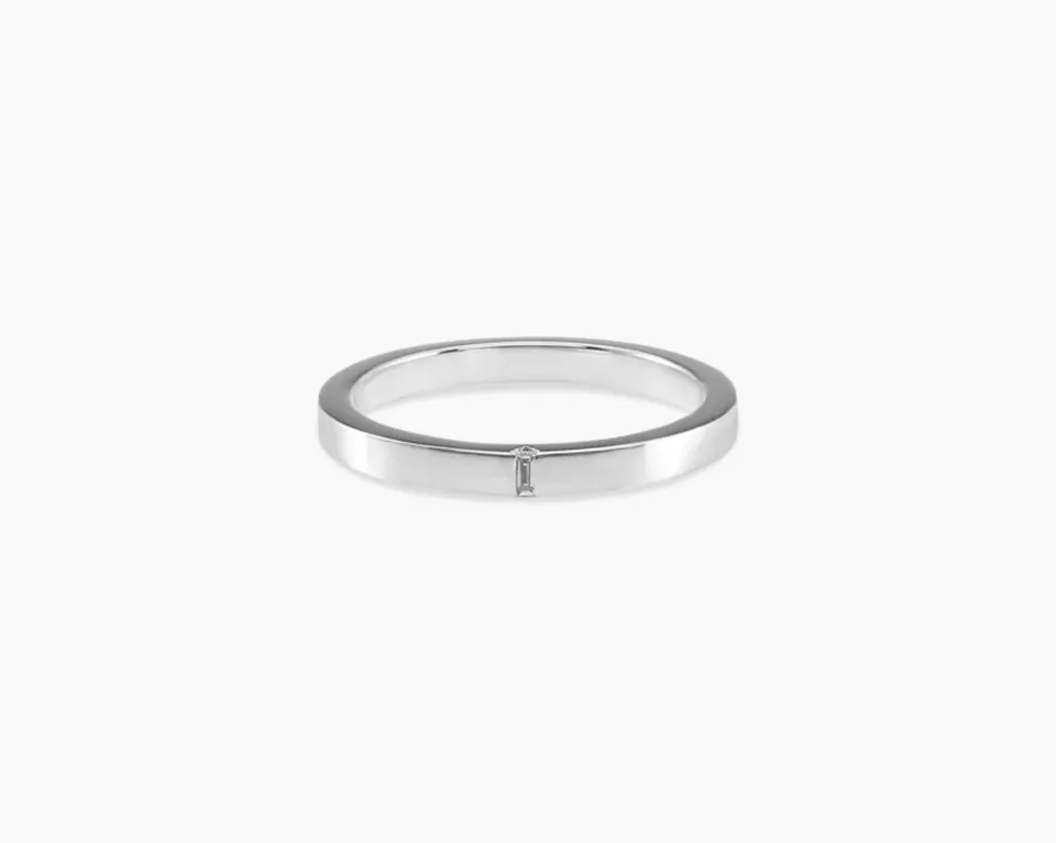 le-gramme-bague-ruban-2mm-la-5g-sertie-diamant-alliance-polie-2 image 1