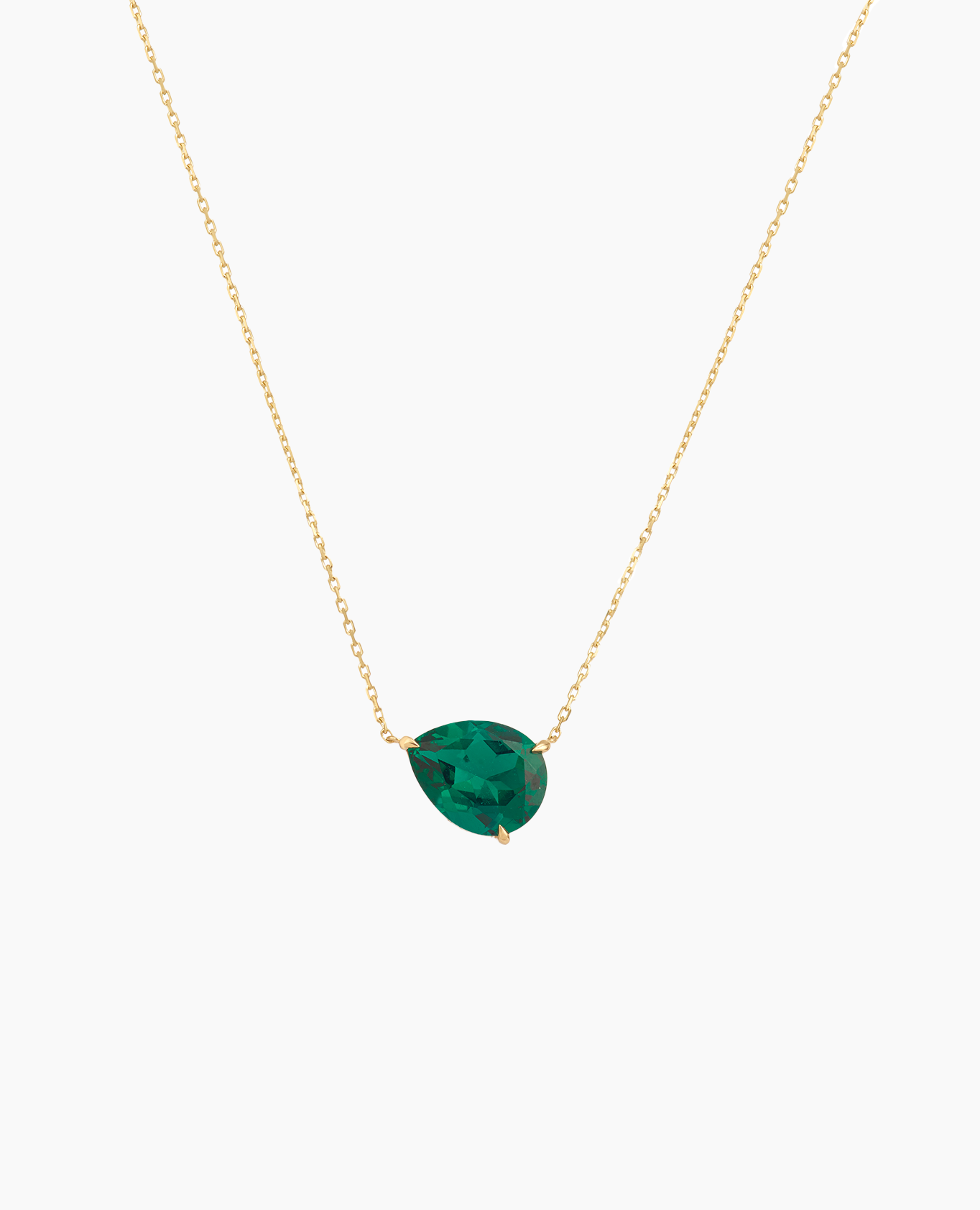 pers-e-paris-collier-iris-meraude-poire-or-9-carats-meraude-laboratoire-1-carat image 3