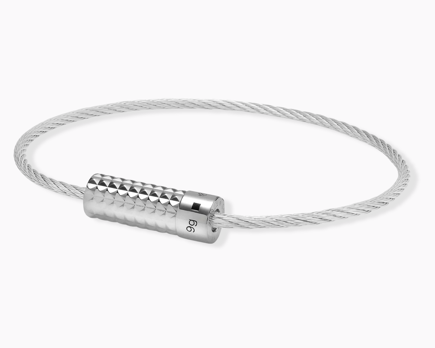 le-gramme-bracelet-c-ble-guilloch-pyramide-le-9g-argent image 2