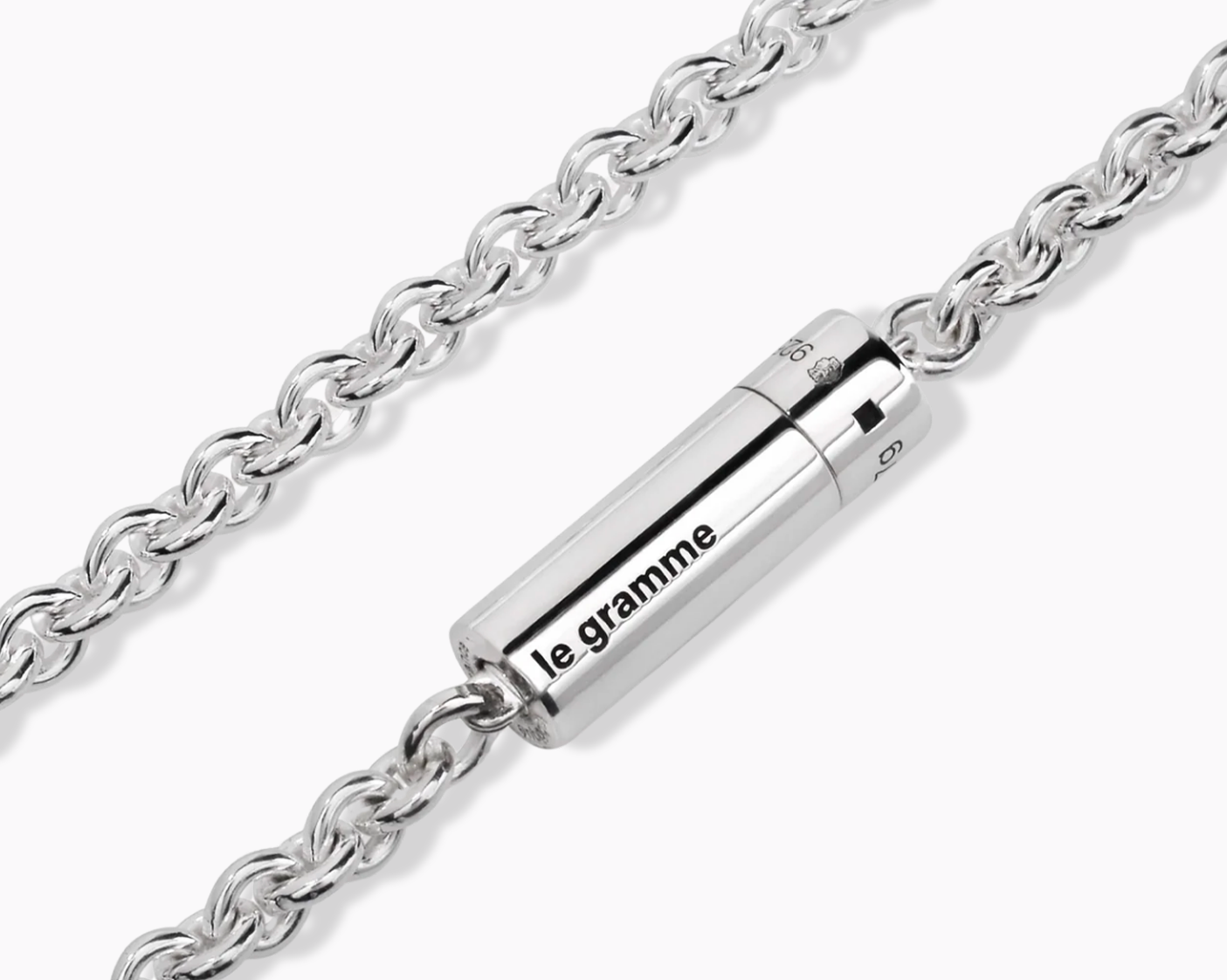 le-gramme-collier-c-ble-sur-cha-ne-le-27g-argent-poli image 2