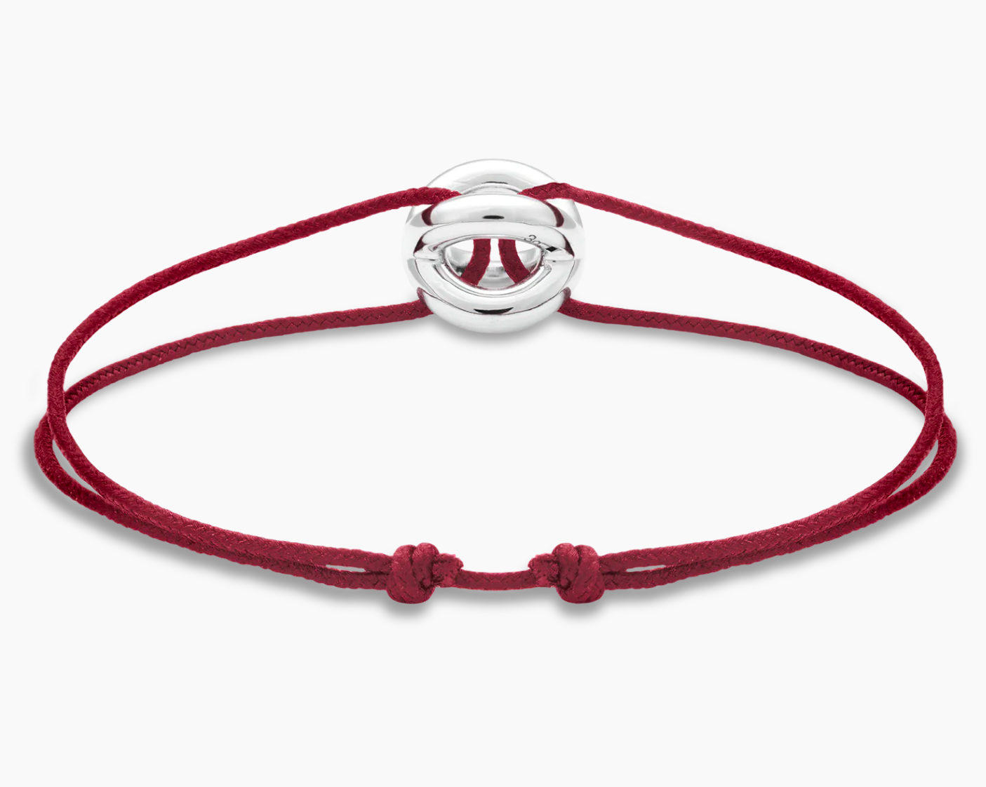 le-gramme-bracelet-cordon-entrelacs-bordeaux-le-3g-argent-925-femme image 2