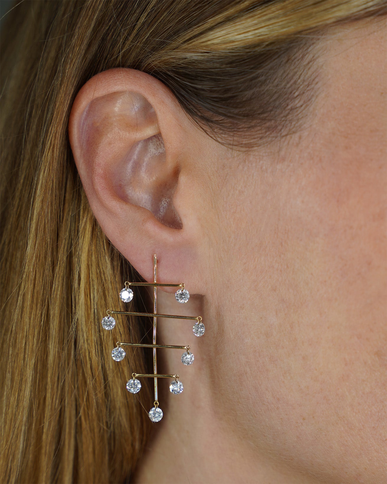 pers-e-paris-boucle-d-oreille-mobile-neuf-diamants-or-18-carats-l-unit image 2