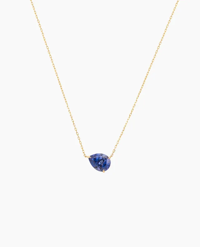 pers-e-paris-collier-iris-saphir-poire-or-9-carats-1-carat image 1