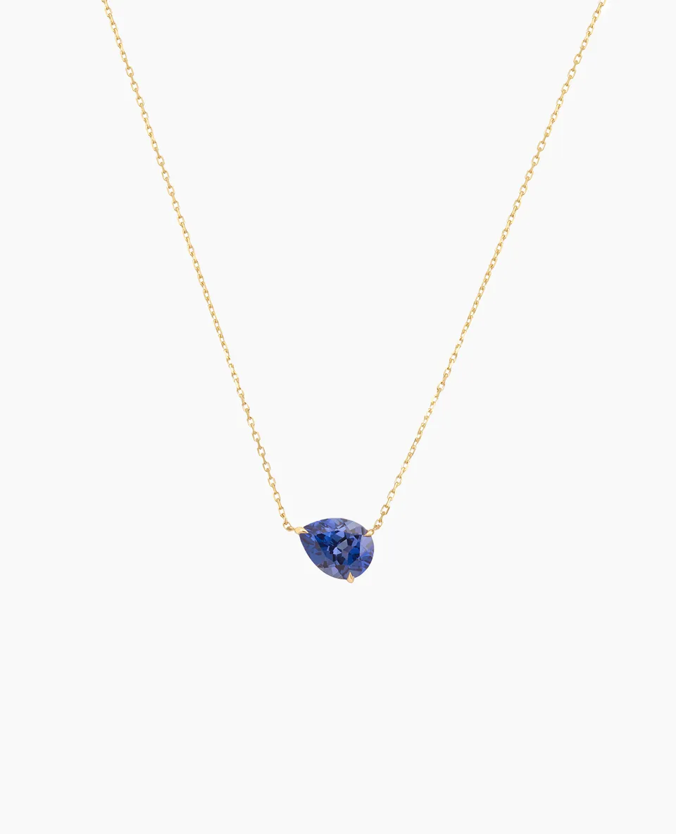 pers-e-paris-collier-iris-saphir-poire-or-9-carats-1-carat image 1